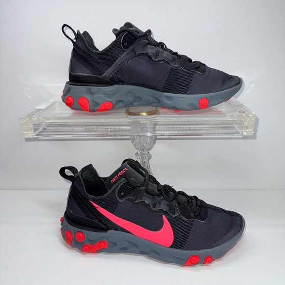 NIKE REACT BLACK/RED - Picture 1 of 8